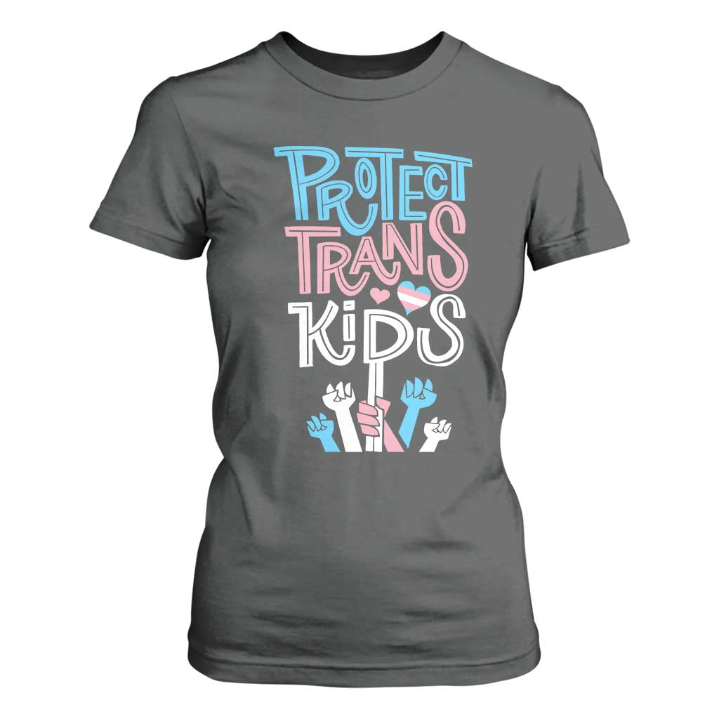 Protect Trans Kids T Shirt For Women Transgender Pride Social Justice TS10 Dark Heather Print Your Wear