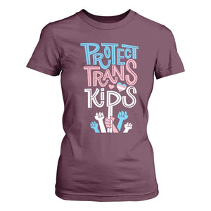 Protect Trans Kids T Shirt For Women Transgender Pride Social Justice TS10 Maroon Print Your Wear