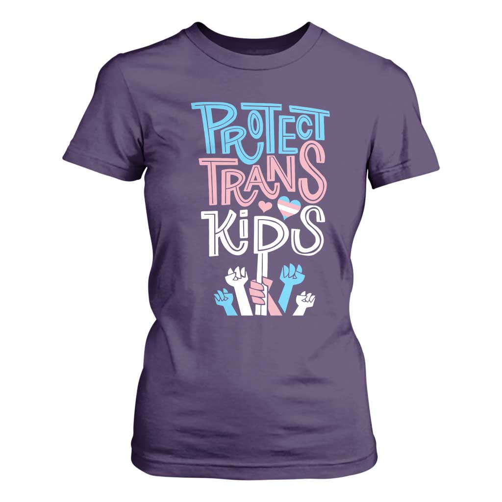 Protect Trans Kids T Shirt For Women Transgender Pride Social Justice TS10 Purple Print Your Wear