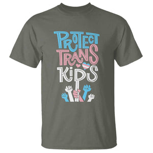 Protect Trans Kids T Shirt Transgender Pride Social Justice TS10 Military Green Print Your Wear