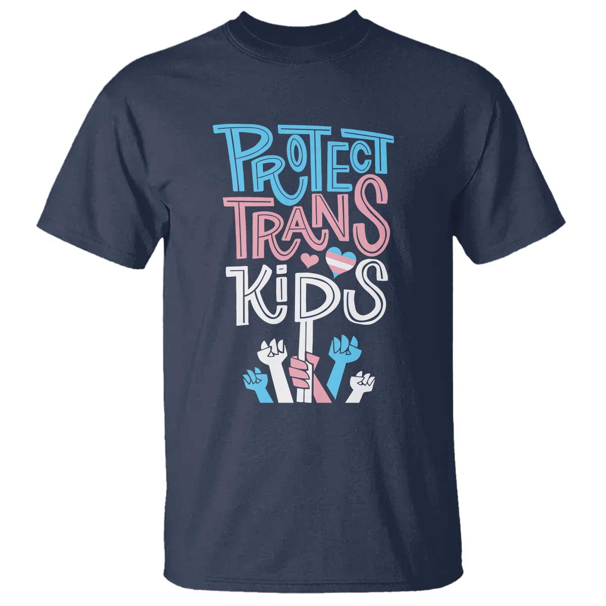 Protect Trans Kids T Shirt Transgender Pride Social Justice TS10 Navy Print Your Wear