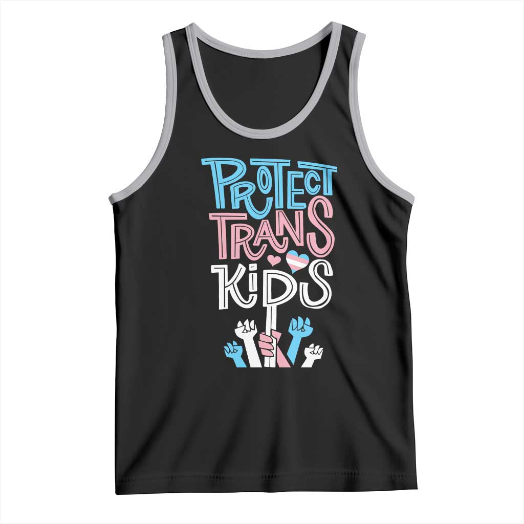 Protect Trans Kids Tank Top Transgender Pride Social Justice TS10 Black Athletic Heather Print Your Wear