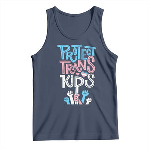 Protect Trans Kids Tank Top Transgender Pride Social Justice TS10 Navy Print Your Wear