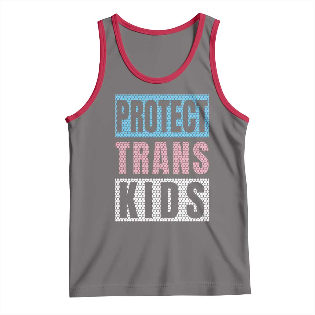 Protect Trans Kids Tank Top Transgender Pride Trans Rights Social Justice TS10 Deep Heather Red Print Your Wear