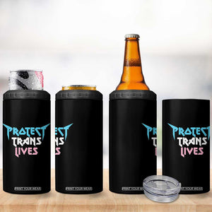 Protect Trans Lives 4 in 1 Can Cooler Tumbler Heavy Metal TS10 Print Your Wear