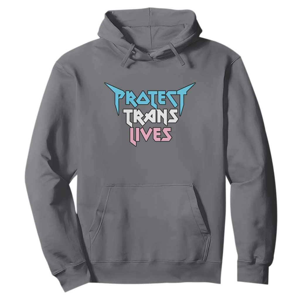 Protect Trans Lives Hoodie Heavy Metal TS10 Charcoal Print Your Wear