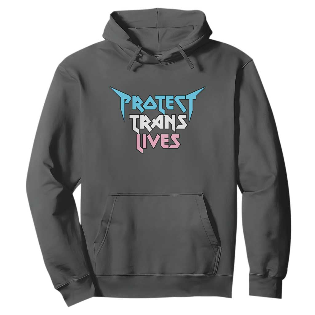 Protect Trans Lives Hoodie Heavy Metal TS10 Dark Heather Print Your Wear