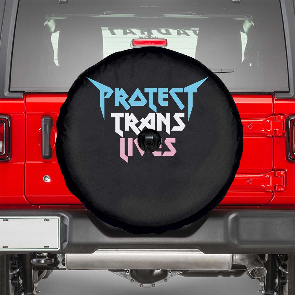 Protect Trans Lives Spare Tire Cover Heavy Metal TS10 Black Print Your Wear