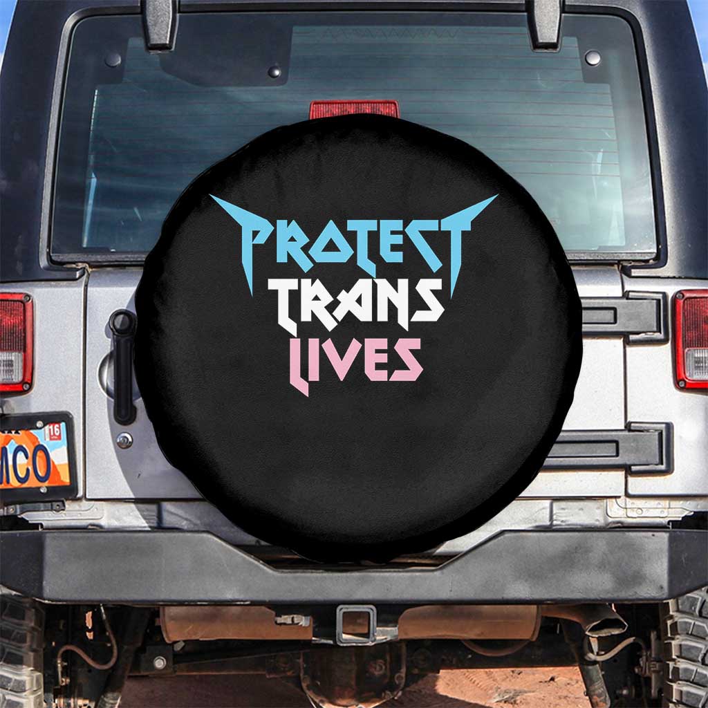 Protect Trans Lives Spare Tire Cover Heavy Metal TS10 No hole Black Print Your Wear