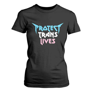 Protect Trans Lives T Shirt For Women Heavy Metal TS10 Black Print Your Wear