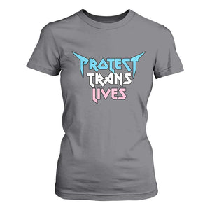 Protect Trans Lives T Shirt For Women Heavy Metal TS10 Charcoal Print Your Wear