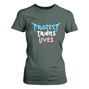 Protect Trans Lives T Shirt For Women Heavy Metal TS10 Dark Forest Green Print Your Wear