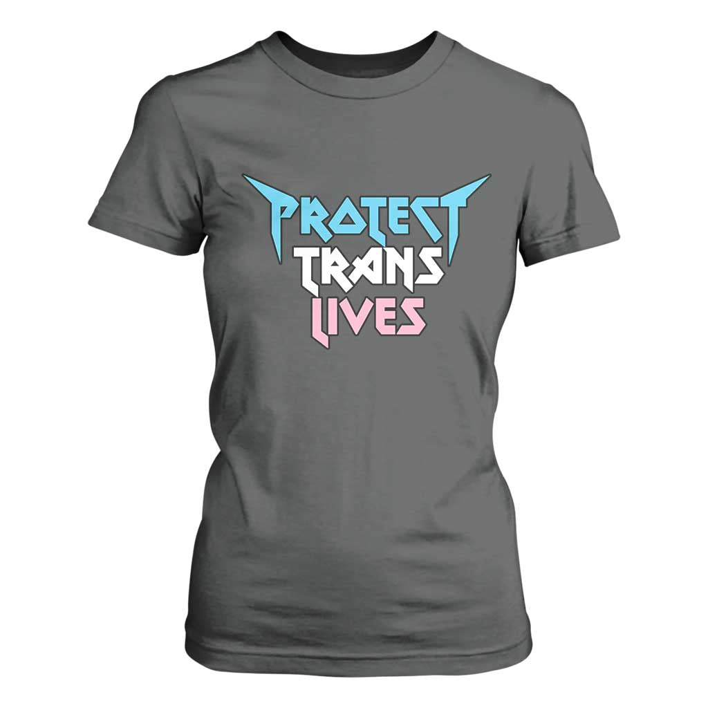 Protect Trans Lives T Shirt For Women Heavy Metal TS10 Dark Heather Print Your Wear
