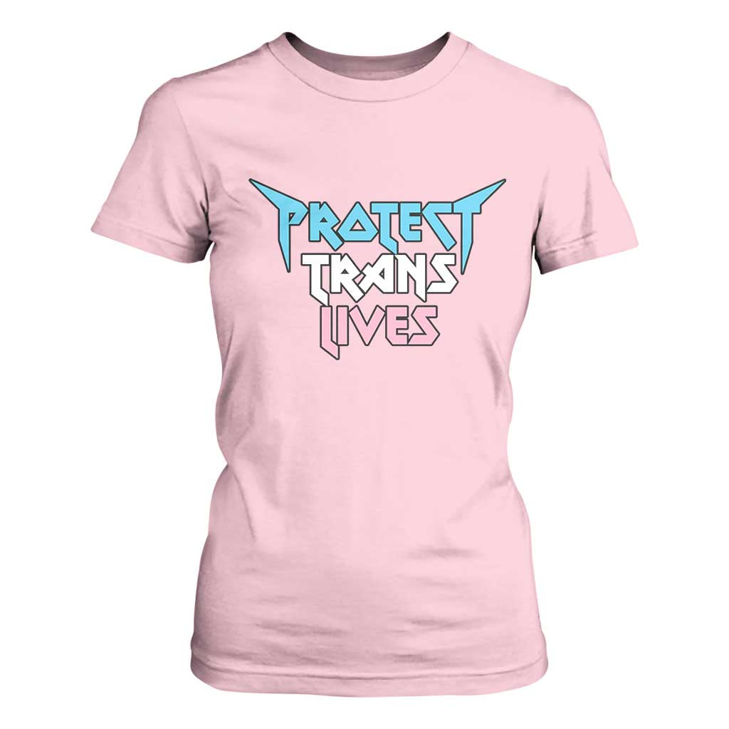 Protect Trans Lives T Shirt For Women Heavy Metal TS10 Light Pink Print Your Wear