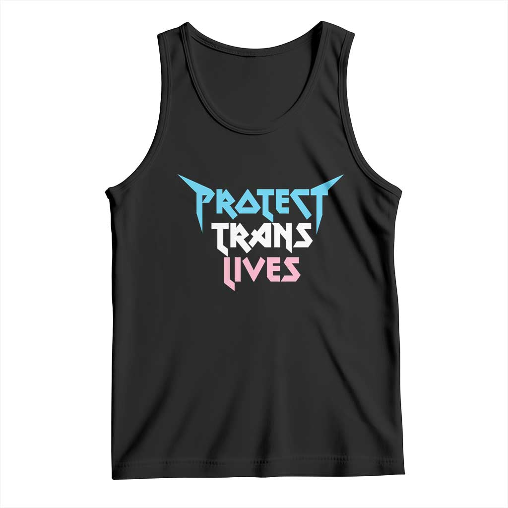 Protect Trans Lives Tank Top Heavy Metal TS10 Black Print Your Wear