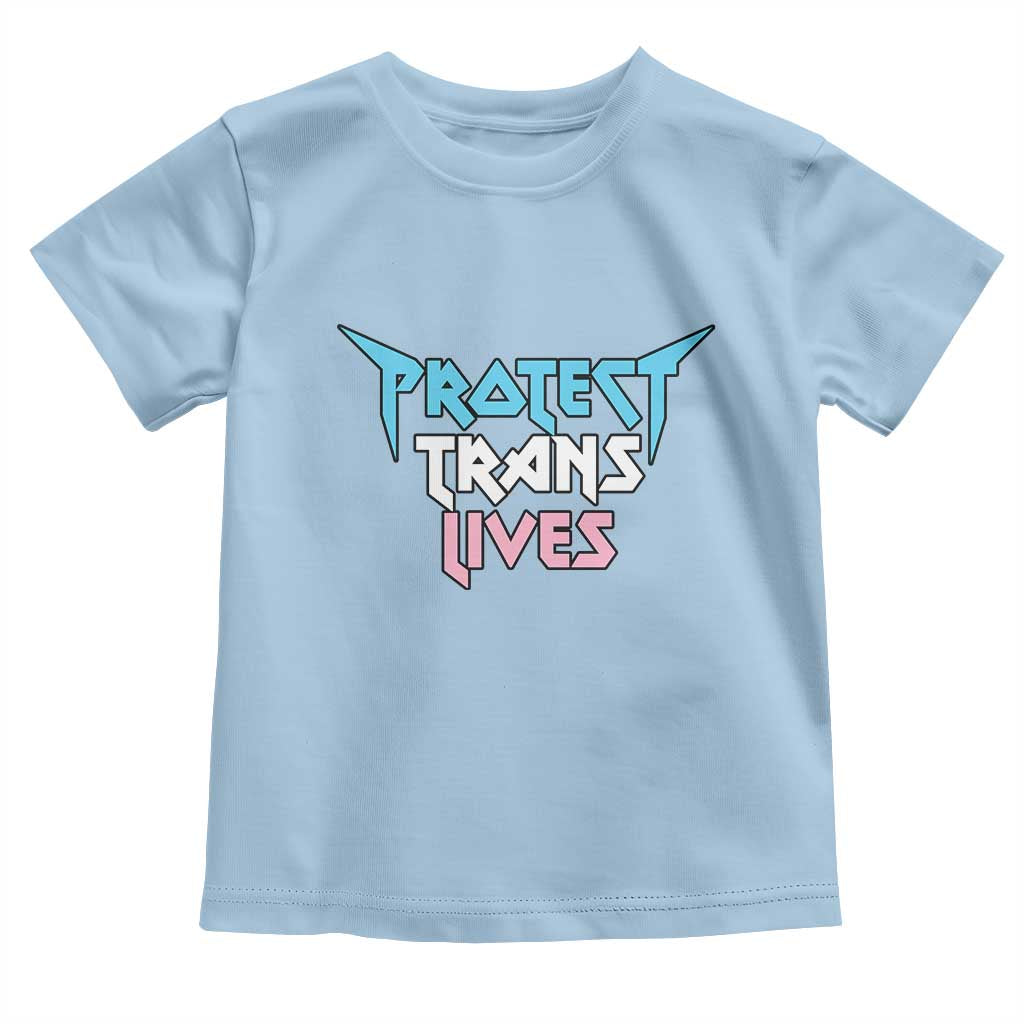 Protect Trans Lives Toddler T Shirt Heavy Metal TS10 Light Blue Print Your Wear
