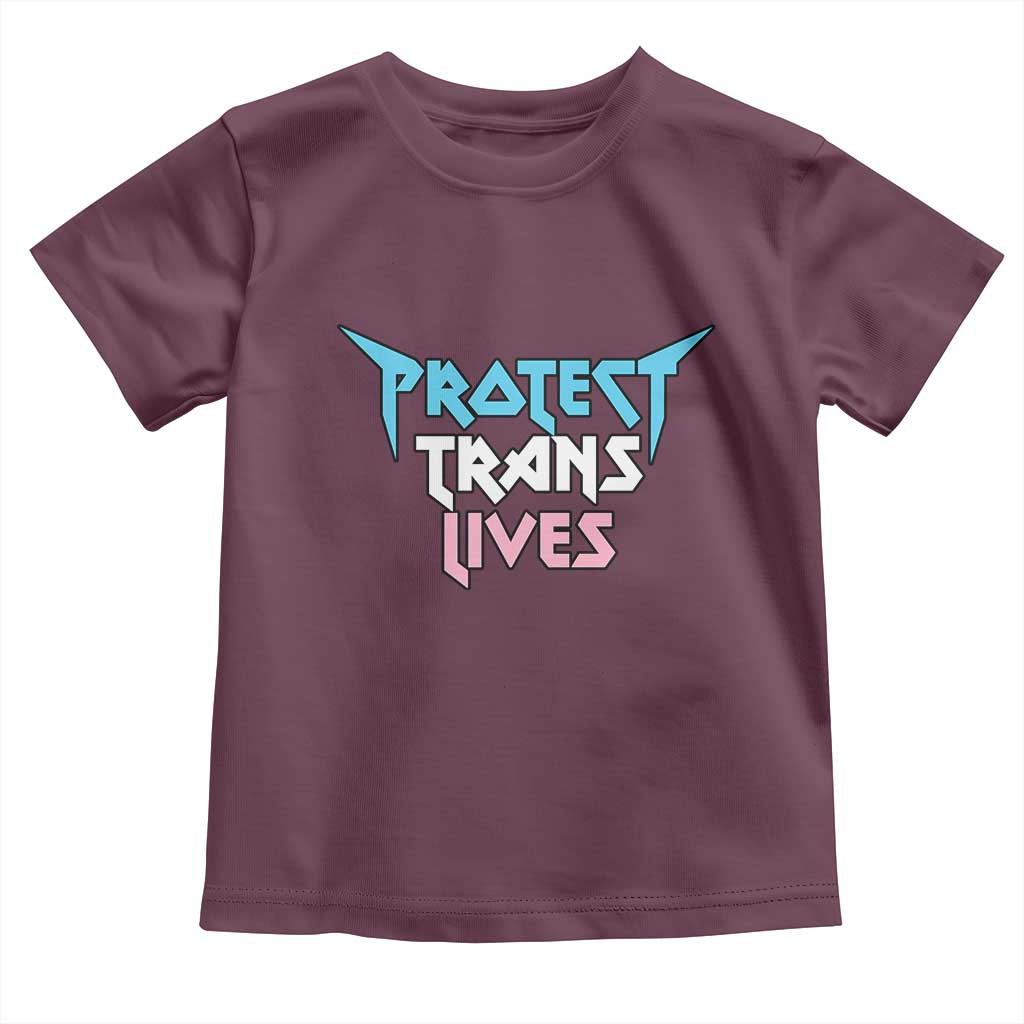Protect Trans Lives Toddler T Shirt Heavy Metal TS10 Maroon Print Your Wear