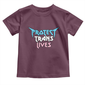 Protect Trans Lives Toddler T Shirt Heavy Metal TS10 Maroon Print Your Wear