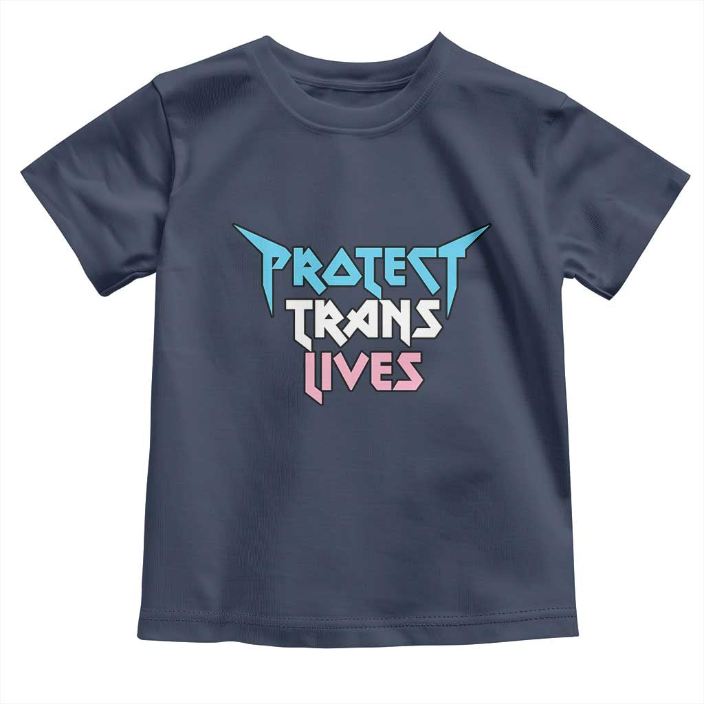 Protect Trans Lives Toddler T Shirt Heavy Metal TS10 Navy Print Your Wear