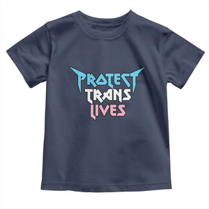 Protect Trans Lives Toddler T Shirt Heavy Metal TS10 Navy Print Your Wear