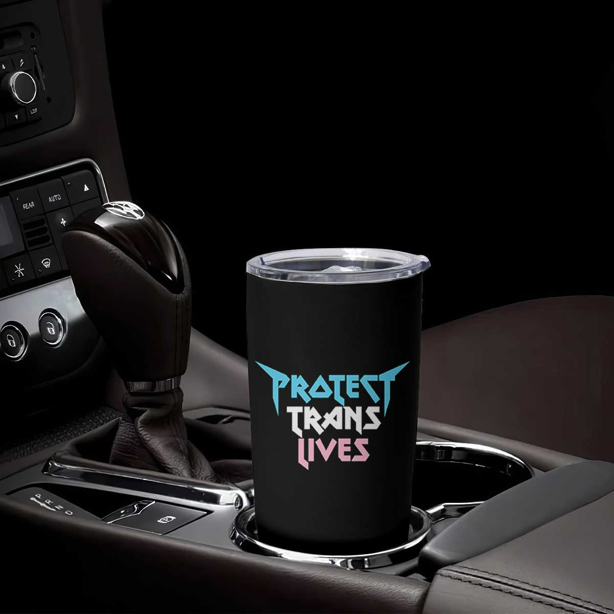 Protect Trans Lives Tumbler Cup Heavy Metal TS10 Print Your Wear
