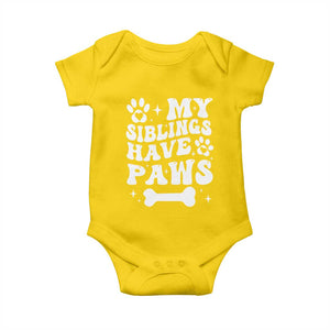 Protected By Dog Baby Onesie My Siblings Have Paws Funny Baby Shower Gift TS10 Daisy Print Your Wear