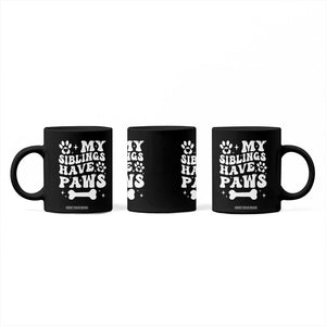 Protected By Dog Coffee Mug My Siblings Have Paws Funny Baby Shower Gift TS10 Print Your Wear