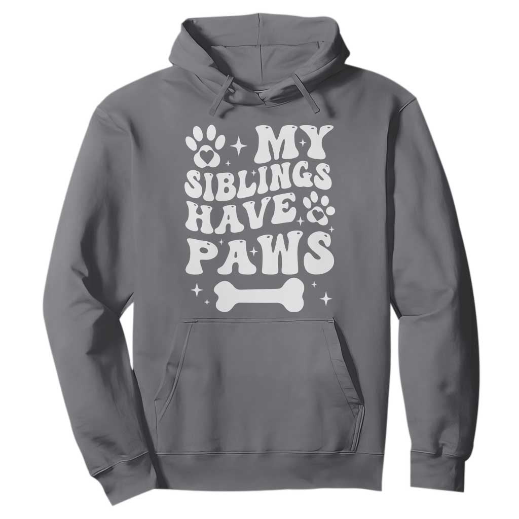 Protected By Dog Hoodie My Siblings Have Paws Funny Baby Shower Gift TS10 Charcoal Print Your Wear