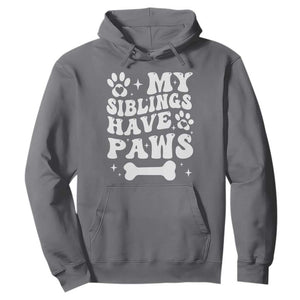 Protected By Dog Hoodie My Siblings Have Paws Funny Baby Shower Gift TS10 Charcoal Print Your Wear