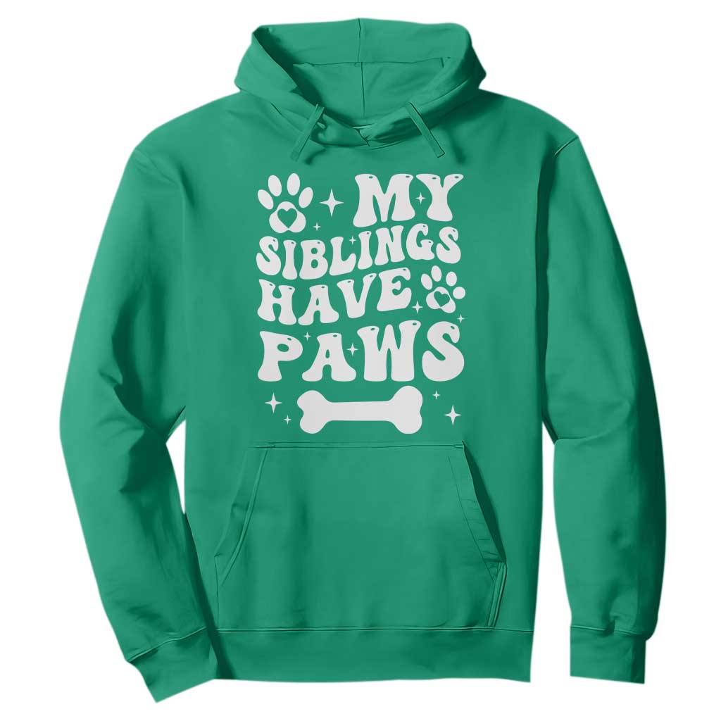 Protected By Dog Hoodie My Siblings Have Paws Funny Baby Shower Gift TS10 Irish Green Print Your Wear