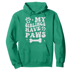 Protected By Dog Hoodie My Siblings Have Paws Funny Baby Shower Gift TS10 Irish Green Print Your Wear