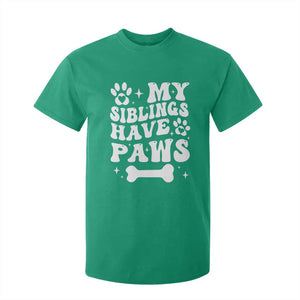 Protected By Dog T Shirt For Kid My Siblings Have Paws Funny Baby Shower Gift TS10 Irish Green Print Your Wear
