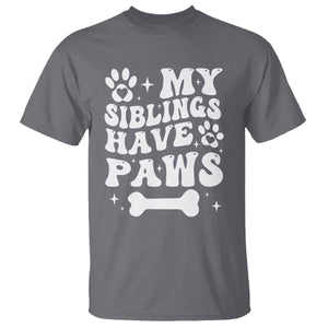 Protected By Dog T Shirt My Siblings Have Paws Funny Baby Shower Gift TS10 Charcoal Print Your Wear