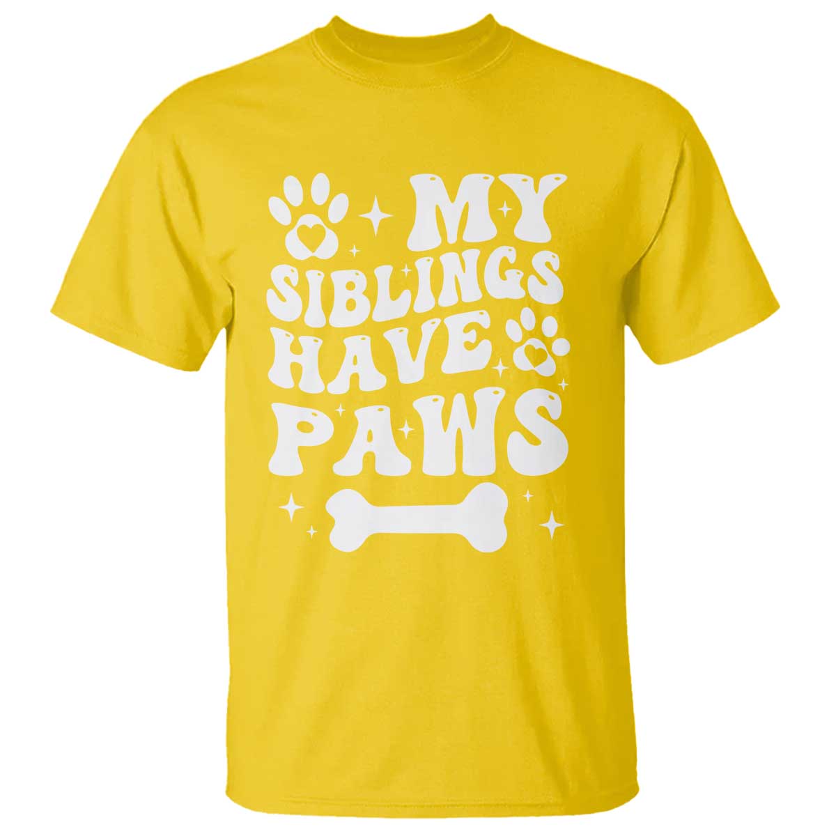 Protected By Dog T Shirt My Siblings Have Paws Funny Baby Shower Gift TS10 Daisy Print Your Wear