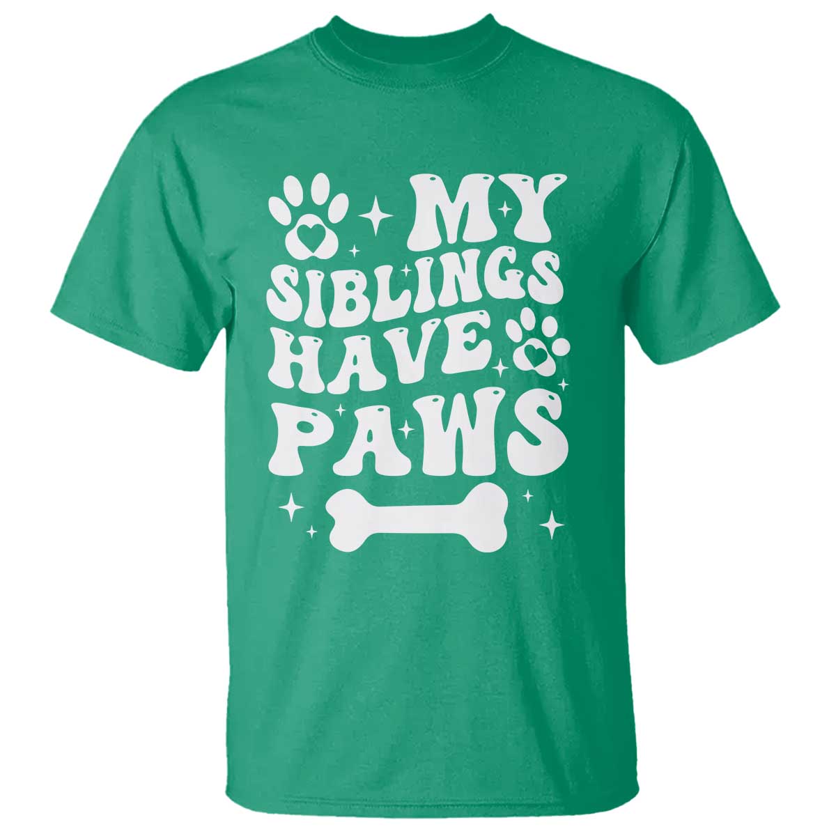 Protected By Dog T Shirt My Siblings Have Paws Funny Baby Shower Gift TS10 Irish Green Print Your Wear