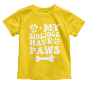 Protected By Dog Toddler T Shirt My Siblings Have Paws Funny Baby Shower Gift TS10 Daisy Print Your Wear