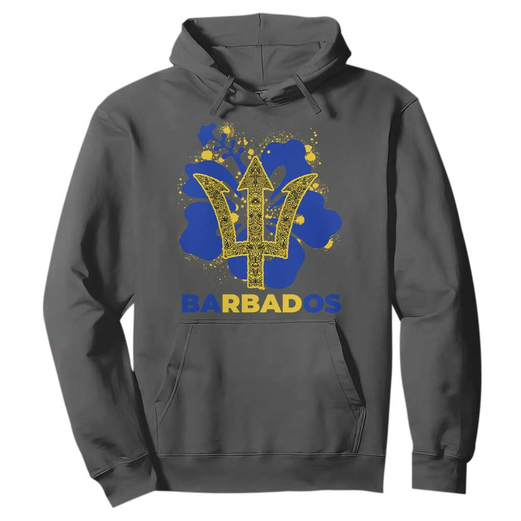 Proud Barbados Bajan Barbadian Flag Roots Hoodie TS11 Dark Heather Print Your Wear