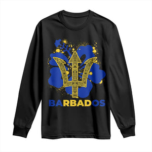 Proud Barbados Bajan Barbadian Flag Roots Long Sleeve Shirt TS11 Black Print Your Wear