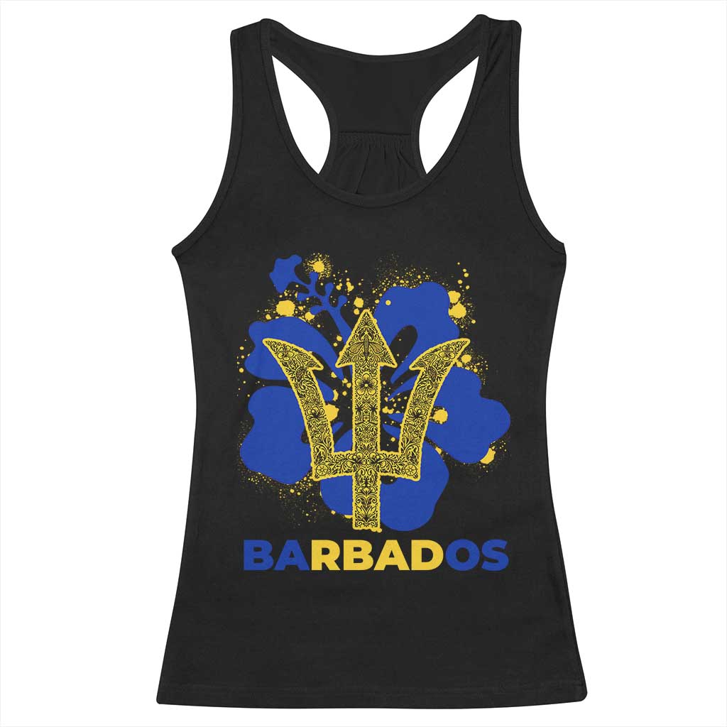 Proud Barbados Bajan Barbadian Flag Roots Racerback Tank Top TS11 Black Print Your Wear