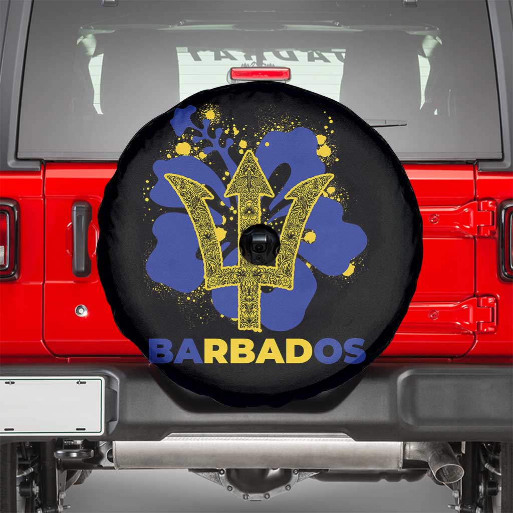 Proud Barbados Bajan Barbadian Flag Roots Spare Tire Cover TS11 Black Print Your Wear