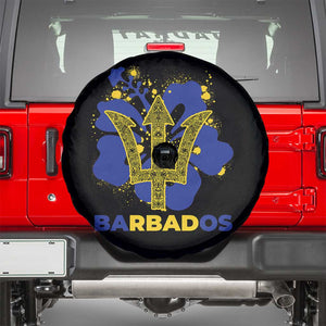 Proud Barbados Bajan Barbadian Flag Roots Spare Tire Cover TS11 Black Print Your Wear