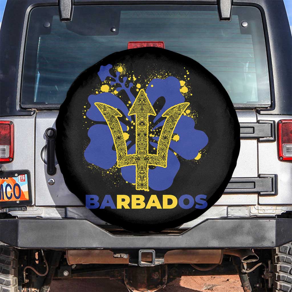 Proud Barbados Bajan Barbadian Flag Roots Spare Tire Cover TS11 No hole Black Print Your Wear