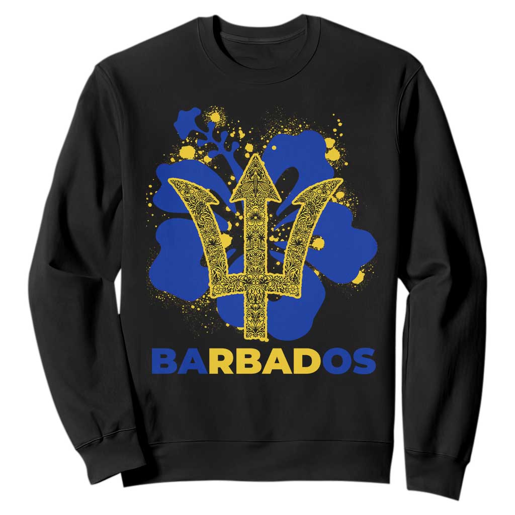 Proud Barbados Bajan Barbadian Flag Roots Sweatshirt TS11 Black Print Your Wear