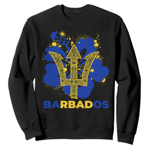 Proud Barbados Bajan Barbadian Flag Roots Sweatshirt TS11 Black Print Your Wear