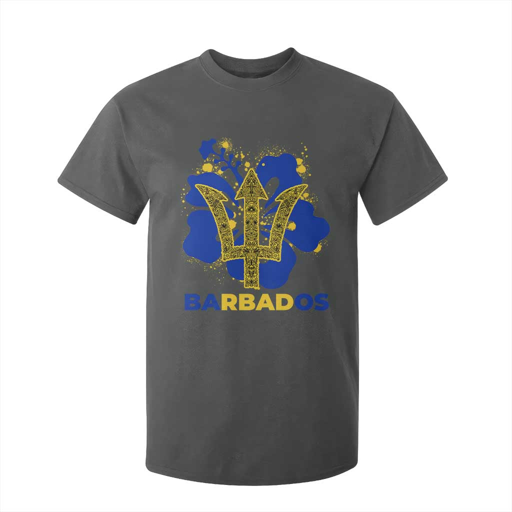 Proud Barbados Bajan Barbadian Flag Roots T Shirt For Kid TS11 Dark Heather Print Your Wear