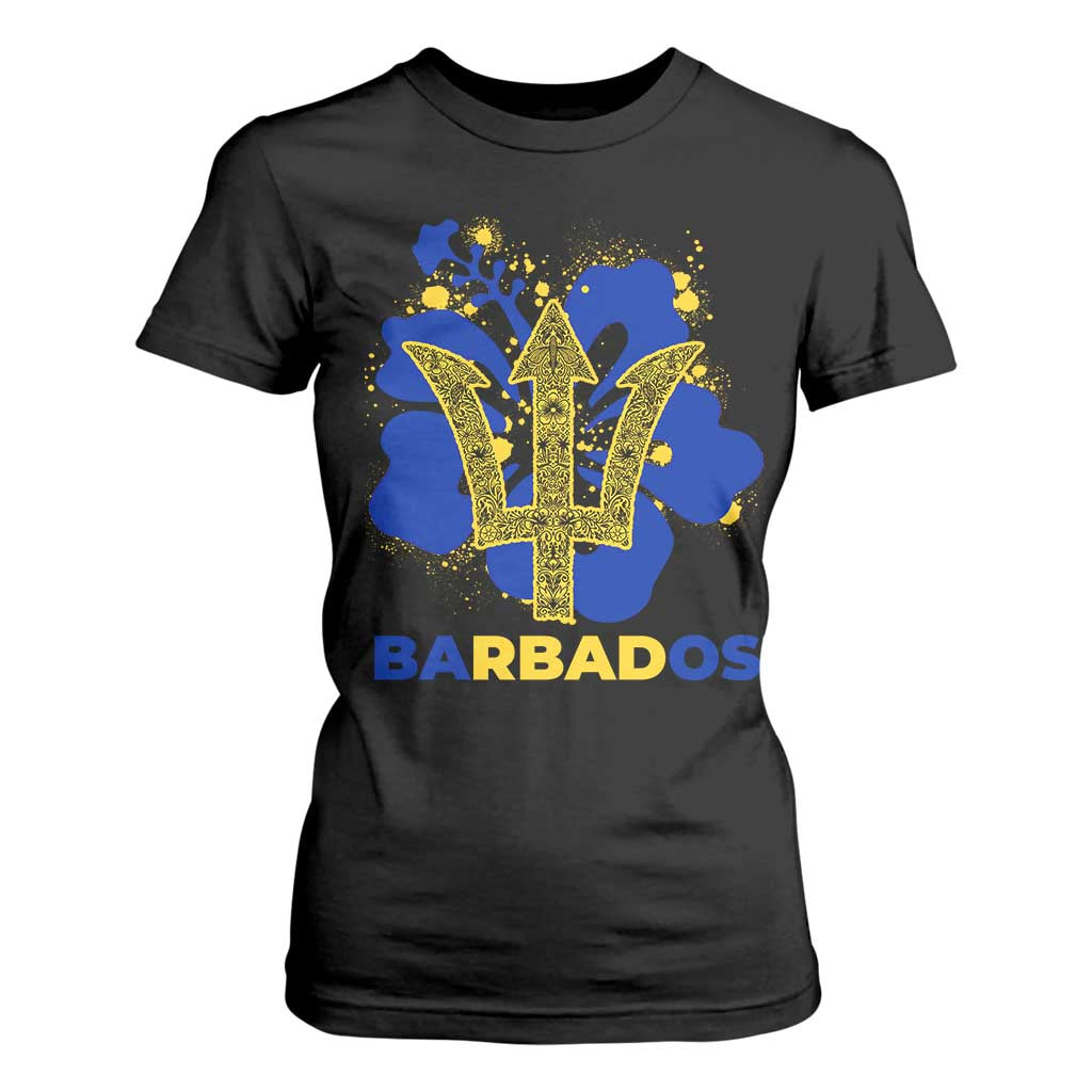 Proud Barbados Bajan Barbadian Flag Roots T Shirt For Women TS11 Black Print Your Wear
