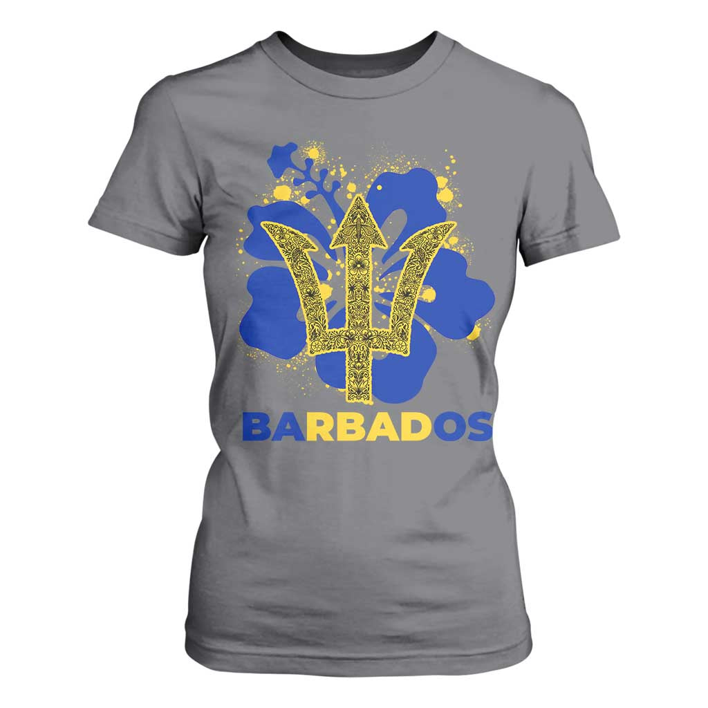 Proud Barbados Bajan Barbadian Flag Roots T Shirt For Women TS11 Charcoal Print Your Wear