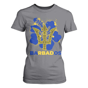 Proud Barbados Bajan Barbadian Flag Roots T Shirt For Women TS11 Charcoal Print Your Wear