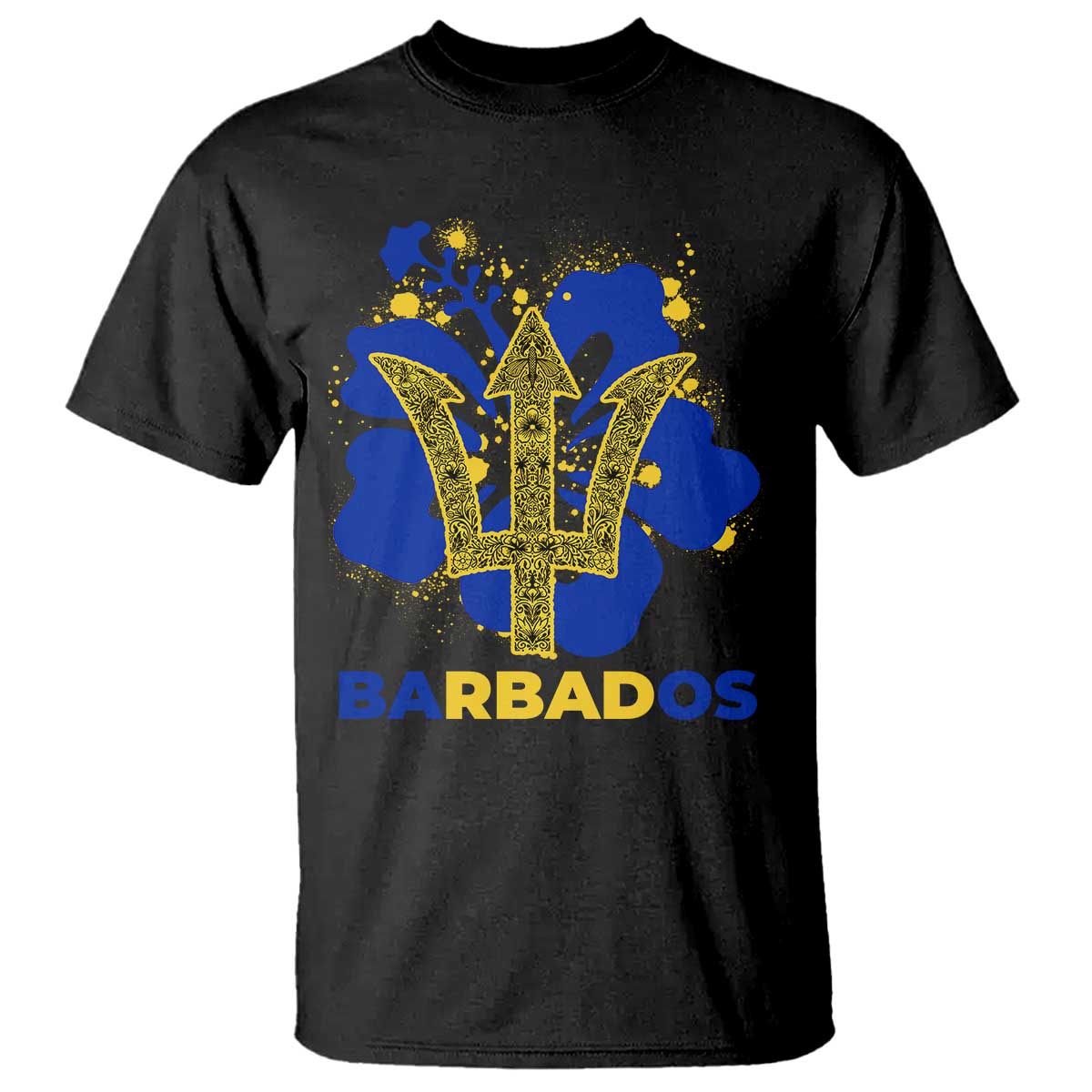 Proud Barbados Bajan Barbadian Flag Roots T Shirt TS11 Black Print Your Wear