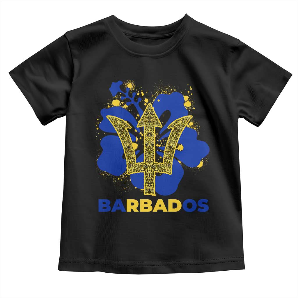 Proud Barbados Bajan Barbadian Flag Roots Toddler T Shirt TS11 Black Print Your Wear